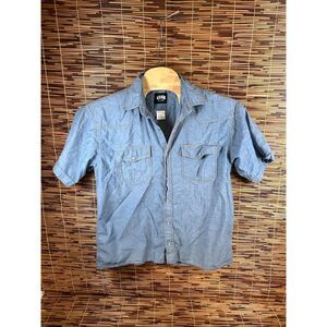 KEY Light Denim Short Sleeve Work Shirt Large R